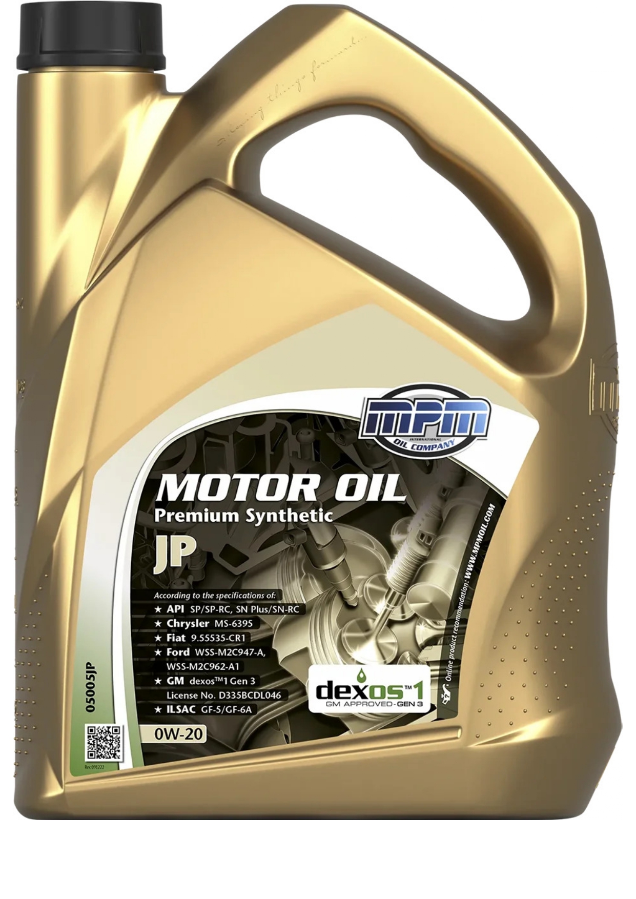 Олива моторна MPM 0W-20 Premium Synthetic JP